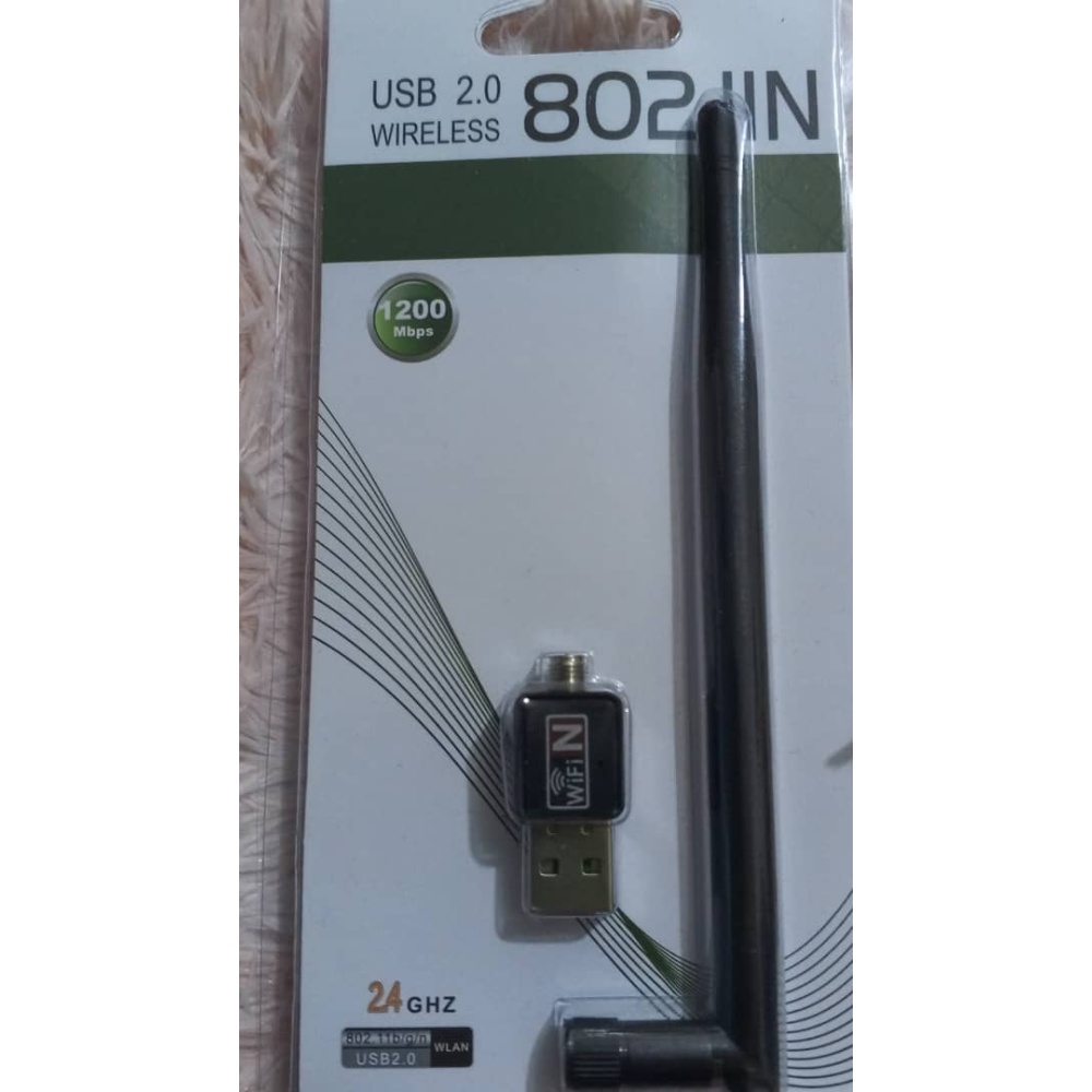 ANTENA RED USB WIFI DE 1200 MBPS CON CD