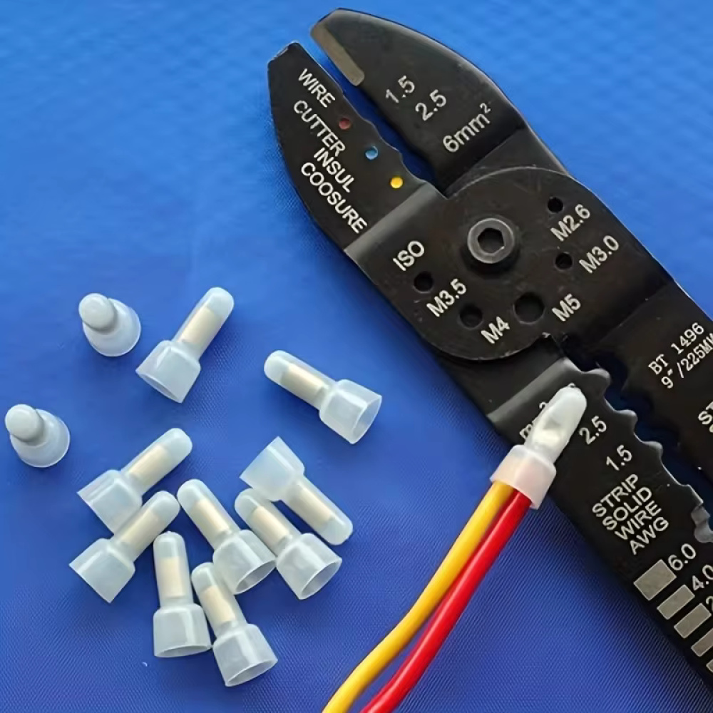 piezas de terminal de conector de cable de calibre 22-16 16-14 12-10 AWG con tapa de crimpado de extremo cerrado - Imagen 7