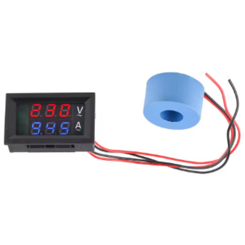 Voltímetro amperímetro digital LCD de CA de 50-500 V,  50 A,  220 V, medidor de corriente, 
